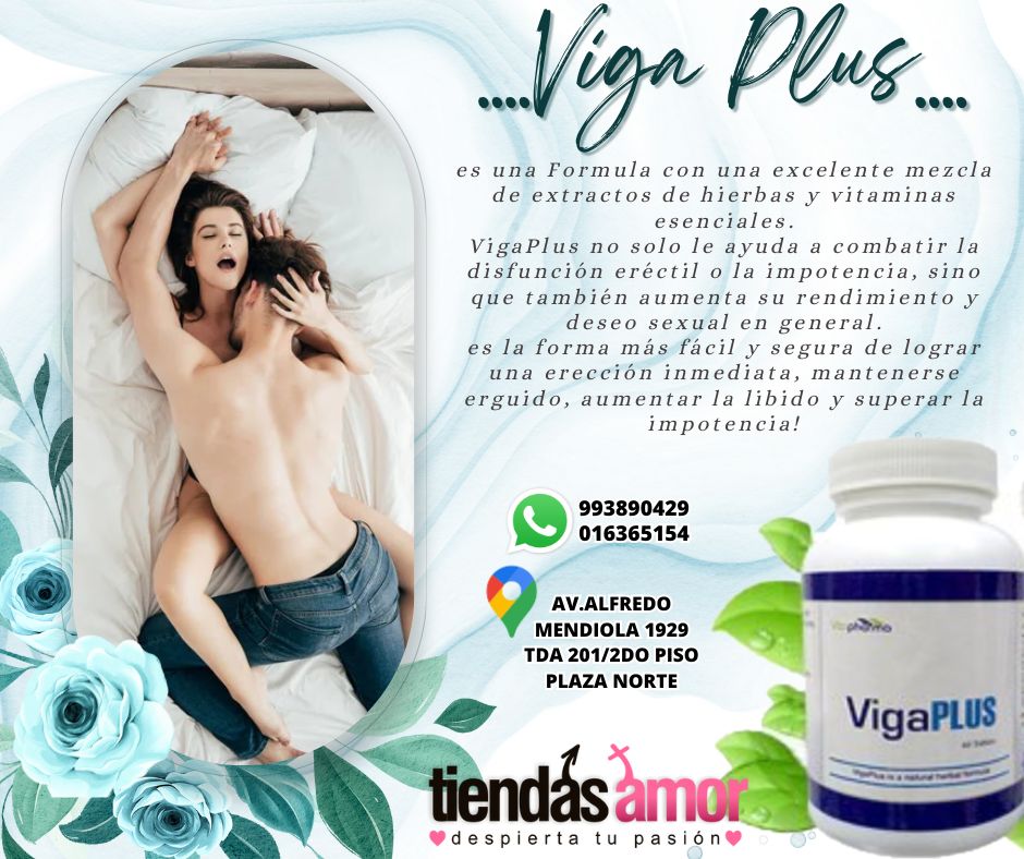 VIGA PLUS AYUDA A COMBATIR LA DISFUNCION ERECTIL Y RENDIMIENTO